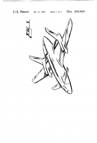 VTOL_Concepts Airplane US patent D269669 USD269669-1 Lockheed Omega Fan-In-Wing Aircraft.png