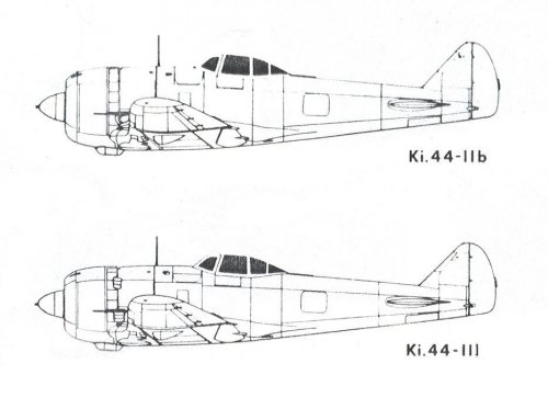 Ki-44-II & III profiles.jpg