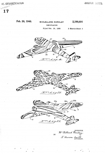 McClelland Barclay Camouflage Patent (US2190691) (2).png