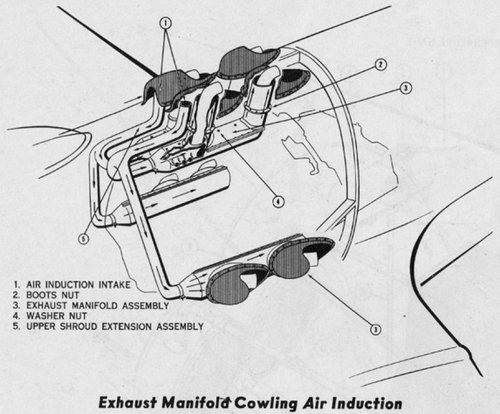 XP-75 exhaust manifold air jacket.JPG