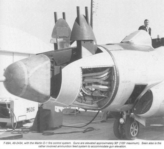 F-89A with D-1 turret and guns elevated to 90 degrees.png