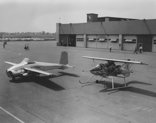 Bell X-14 and Unknown VTOL at Buffalo.jpg