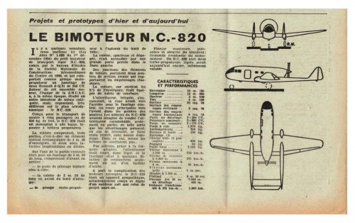 SNCAC N.C-280 - Les Ailes No. 1613 - 29th December 1956.......jpg
