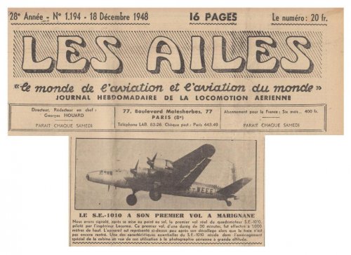 SNCASE SE-1010 F-WEEE - Les Ailes No. 1,194 - 18th December 1948.jpg