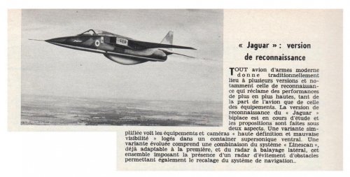 Jaguar Reconnaissance - Aviation Magazine International No. 486 - 1 Mars 1968........jpg