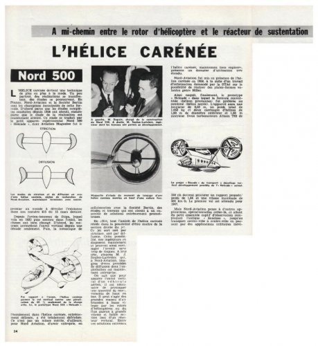 SNCAN Nord 500 Helcade - Aviation Magazine International - Numéro 421 - 15 Juin 1965.......jpg
