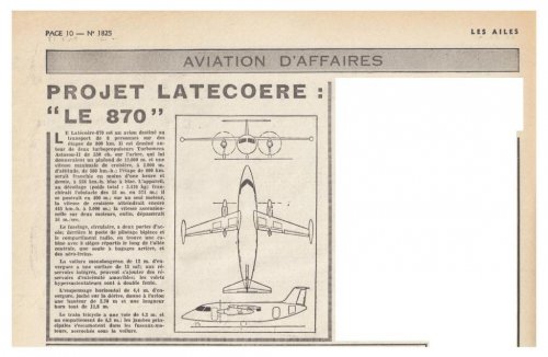 Latécoère Laté-870 project - Les Ailes - No. 1,825 - 12 Mai 1961.......jpg