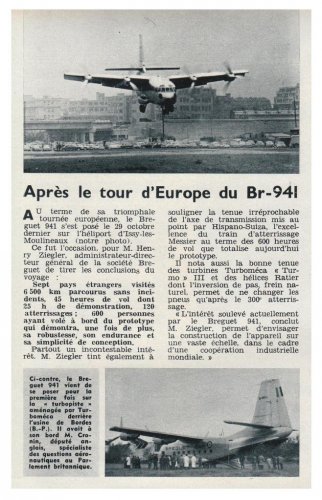 Bréguet Br.941 - Aviation Magazine - Numéro 383 - 15 Novembre 1963.......jpg