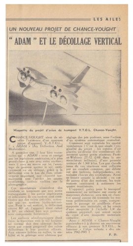 Chance-Vought ADAM VTOL project - Les Ailes - No. 1,798 - 5 Novembre 1960.......jpg