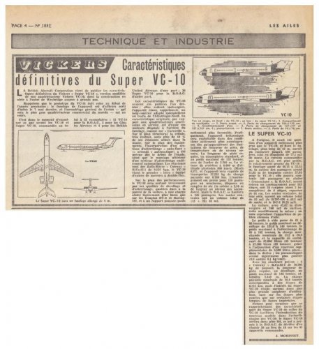 BAC Vickers V1151 Super VC-10 jet airliner project - Les Ailes - No. 1,831 - 23 Juin 1961.......jpg