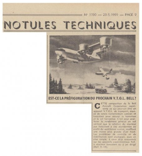 Bell D-181 tilt-duct VTOL project - Les Ailes - No. 1,730 - 23 Mai 1959.......jpg