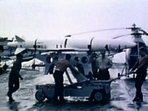 Preparations for test launch of Temco ASM-N-8 Corvus ASM at China Lake in 1958.jpg