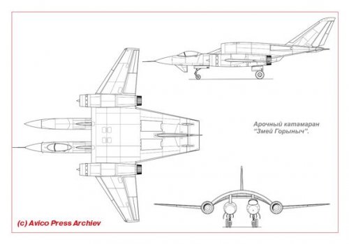 Zmey Gorynych - experimental fighter project with arc wing.jpg