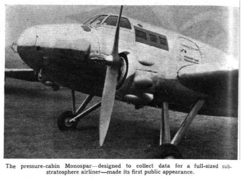 General Aircraft pressure-cabin Monospar at RAeS garden party (Flight, 18 May 1939).jpg