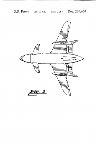 VTOL_Concepts Airplane US patent D269669 USD269669-2 Lockheed Omega Fan-In-Wing Aircraft.png