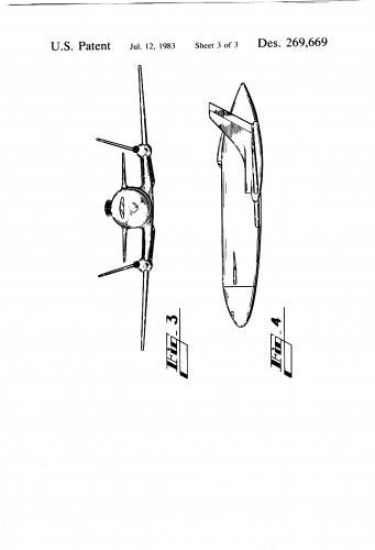 VTOL_Concepts Airplane US patent D269669 USD269669-3 Lockheed Omega Fan-In-Wing Aircraft.png