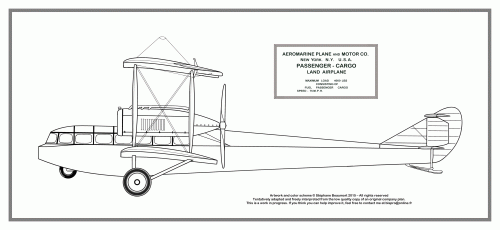 Aeromarine Passenger-Cargo Land Airplane (line drawing - small).gif