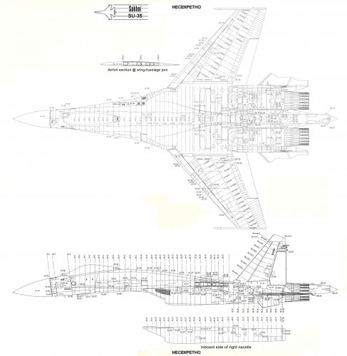 Sukhoi SU-35 left  & top sides.JPG