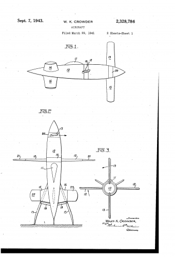 Crowder VTOL Aircraft Patent (US2328786).png