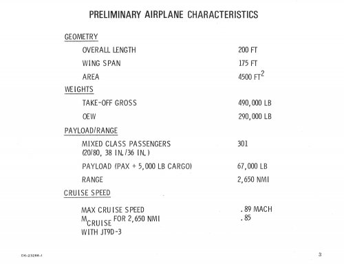 Model 747-3 proposal Mar-1968 - 747-3 Preliminary Characteristics.jpg