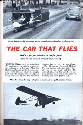 Flying Car Autoplane Patent Print Art Poster – Patent Prints and More