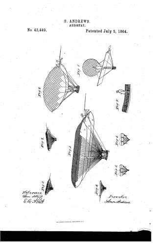 Andrews Aerostat Patent (US43449).png