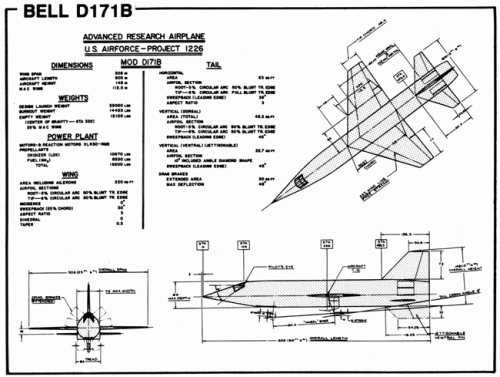 Bell D171B three view (X-15 proposal).gif