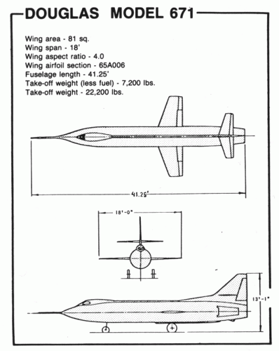 Douglas Model 671 three view (X-15 proposal).gif