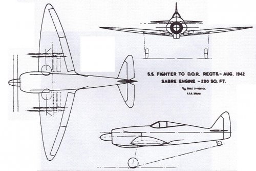 3-view drawing of Supermarine's proposed Sabre - based on the Spitfire.jpg