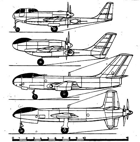 И-218-I, И-218-IБ, И-218-II, И-218-III.jpg