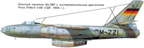 Il-28P with experimental engine Pirna 014a-0 v-09.jpg
