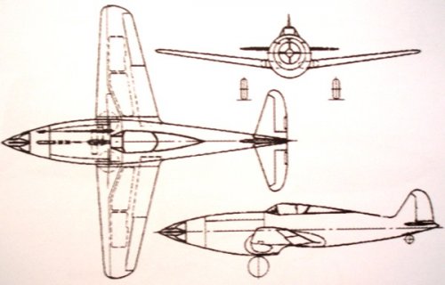 Gudkov Gu-VRD three side view drawing.jpg