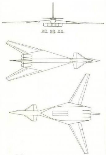 Three projections of the T-4. (Nikolai Gordjukov).jpg