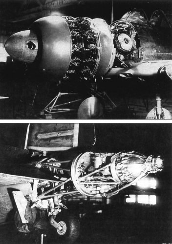 Power unit Su-6 with engine M-82FNV with turbocharger TK-3 and engine RD-1 in the tail section.jpg