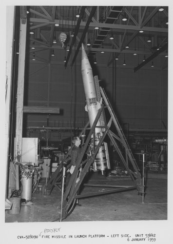 zCVA-528090 Project Fire Missile in Launch Platform - Left Side Unit 53442 Jan-6-59.jpg