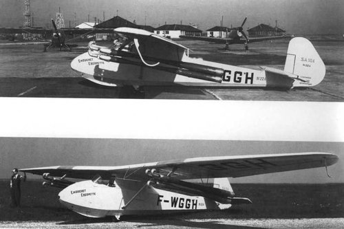 Arsenal SA-104 Emouchet glider with SNECMA Escopette pulsejets tested in 1950.jpg