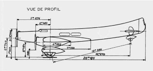 Couzinet 71 (ARC N'5), side view; drawing by Claude Fe.jpg