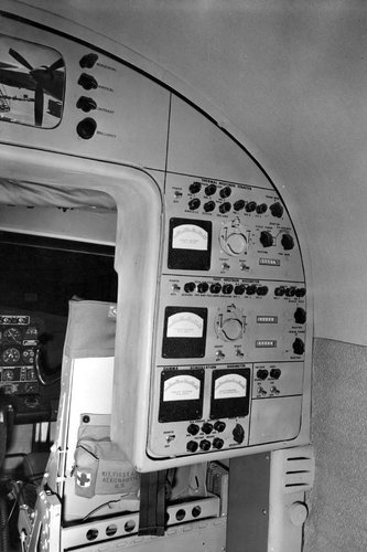 Convair NB-36H right nuclear engineer's panel. Note the TV monitor installed in the center top...jpg