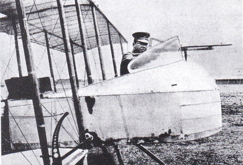 The Maurice Farman converted model aeroplane with Lieutenant Sawada.jpg