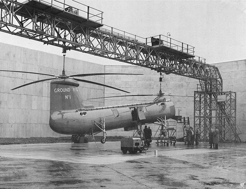 1957, Type 191  Ground test rig for rotors and transmission on Type.192, Old Mixon, 1957 small.jpg