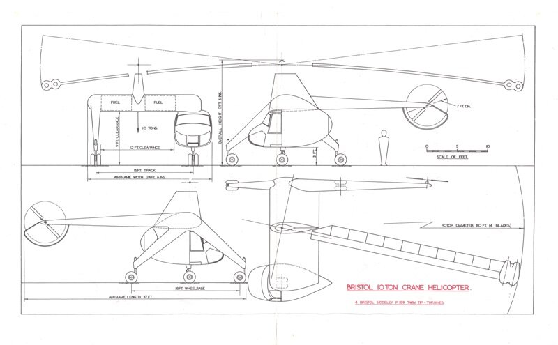 Bristol 10 Ton Crane Helicopter 4 Siddeley P.189. Twin Tip - Turbines Internal small.jpg