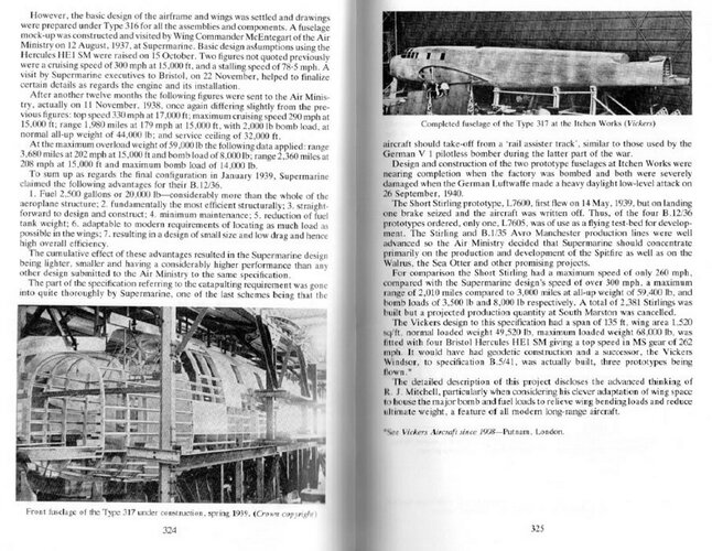 Page from Supermarine Aircraft Since 1914 showing the completed fuselage prior to its destruct...jpg