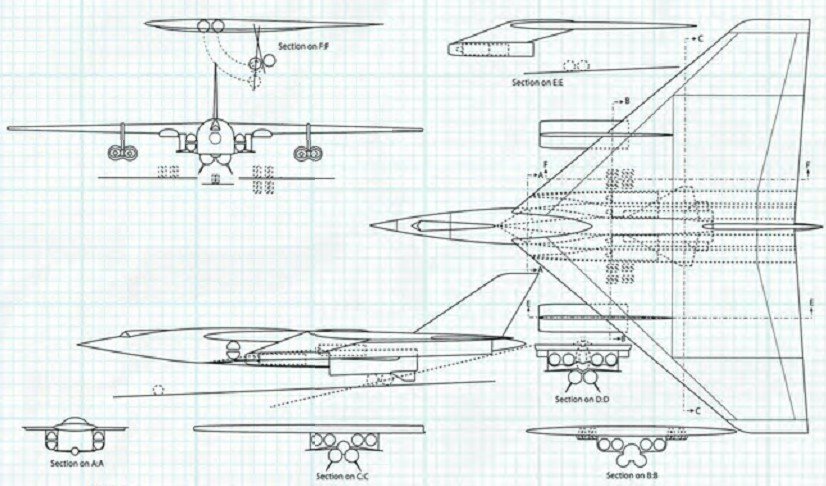 The Avro 732 concept of 1956. The under-fuselage weapon is unidentified.jpg