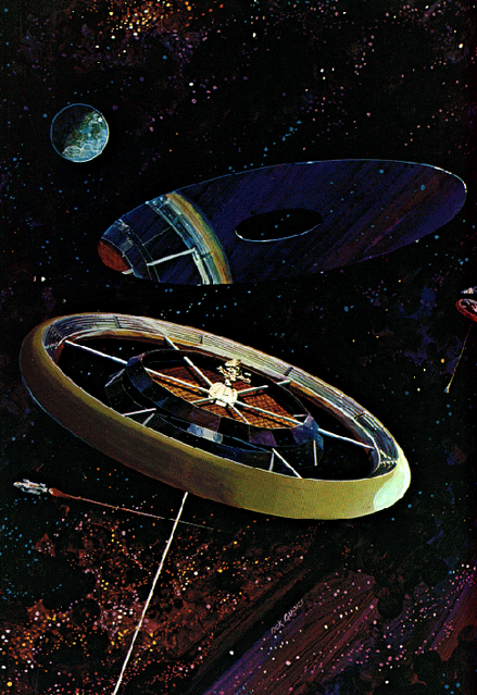 Space Colony at Lagrangian Point l5 by Rick Guidice.png