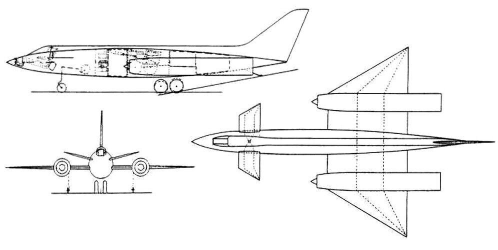 P.6D trapezoidal wing duck interceptor design by English Electric, 17 September 1953; BAe.jpg