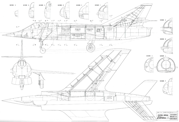 Etendard VI 01 March 1956 200px = 1m.png