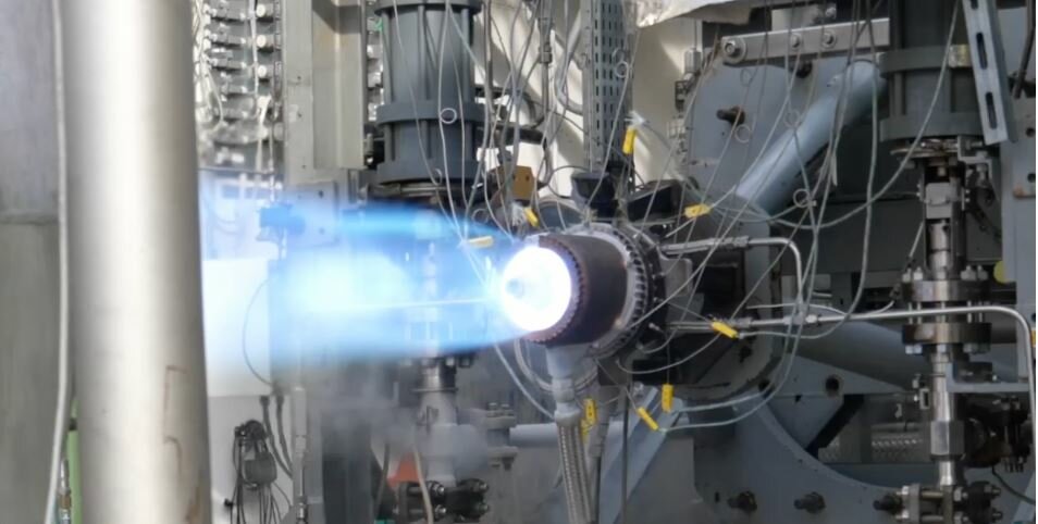 Pangea Aerospace successfully hot fire tests the first MethaLox aerospike engine.JPG
