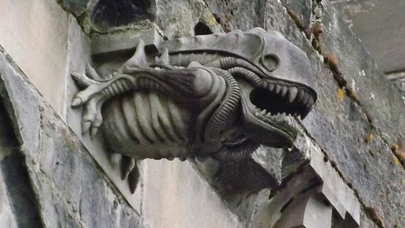 Xenomorph on Paisley Abbey, Scotland, built in the early 14th century.jpg