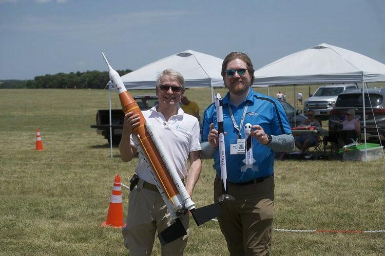 Estes SLS, Falcon 9, and New Shepard.jpg