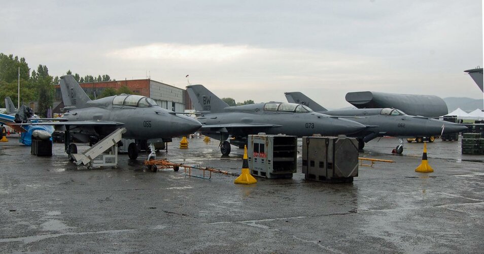 USAF MiG-21UM (04-055 & 04-073) & MiG-21bis (04-062, ex-HuAF) used in Sectral movie (2014).jpg